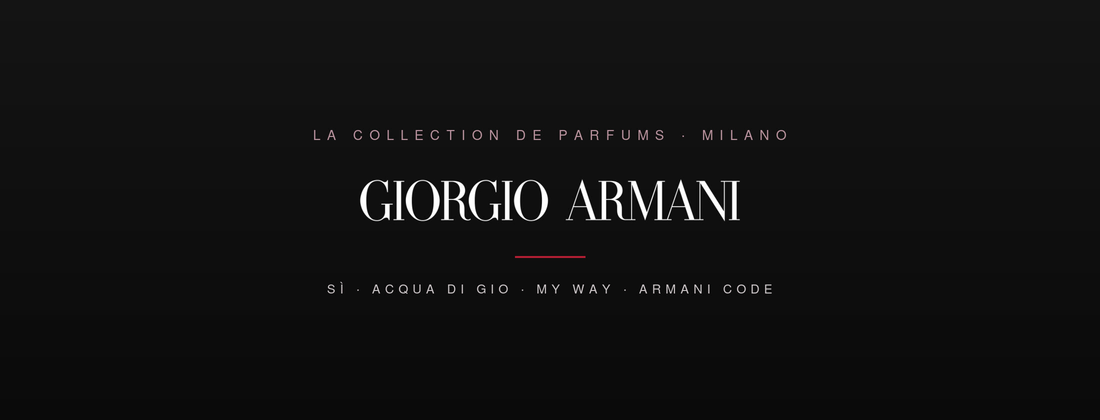 Giorgio Armani — la collection de parfums