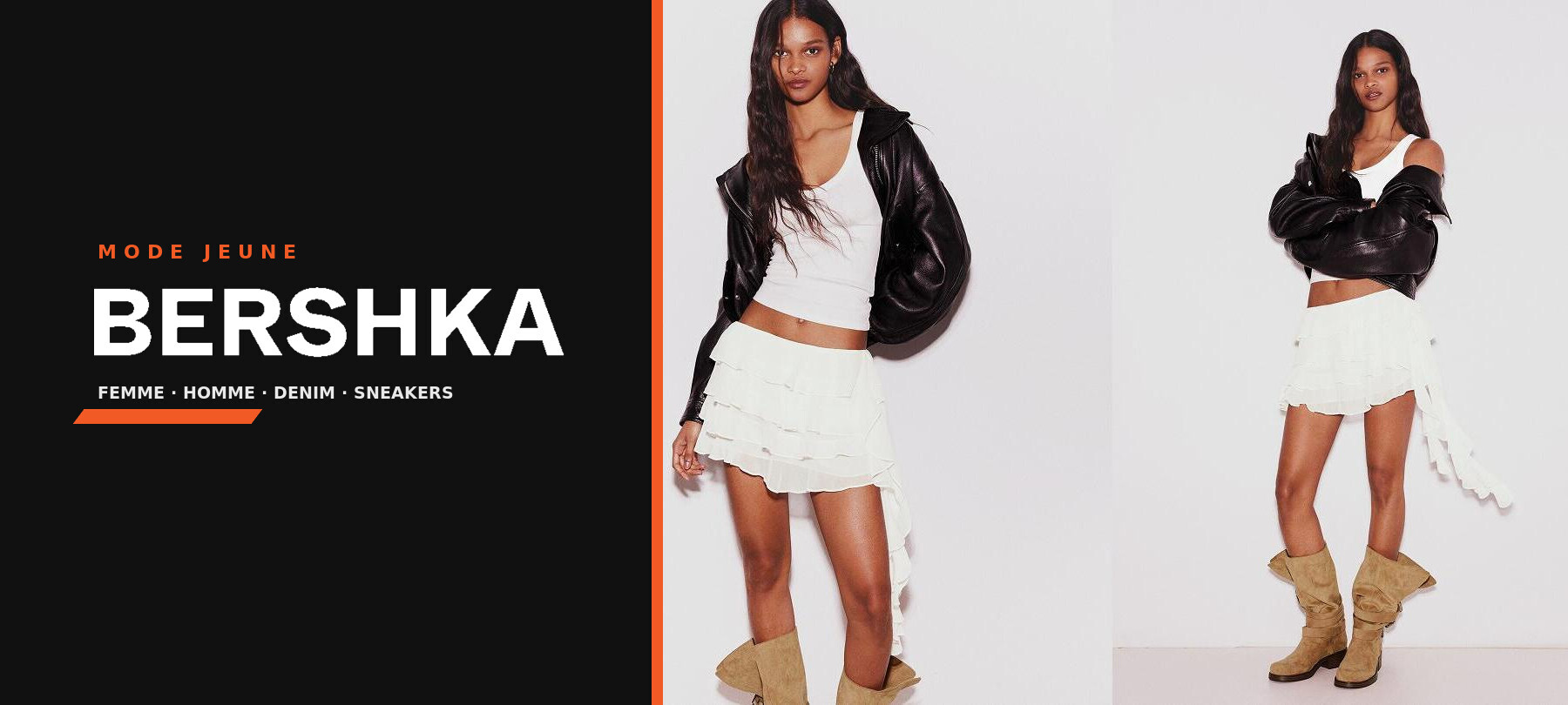 Bershka mode jeune streetwear denim editorial