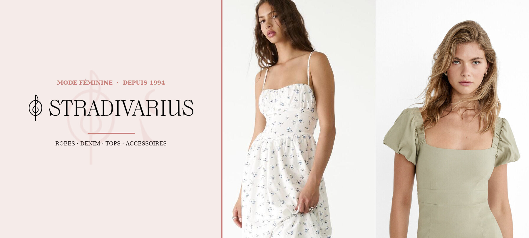 Stradivarius mode feminine robes denim editorial