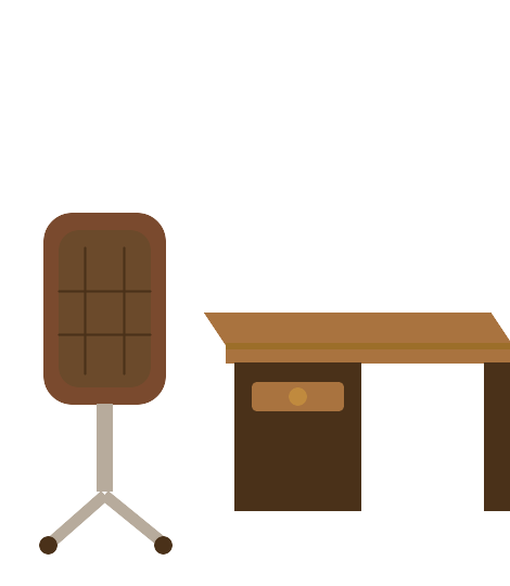 Meublentub bureau de direction bois et fauteuil cuir