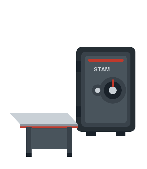 Stam coffre-fort acier et bureau de direction
