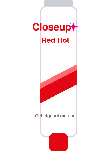 Closeup Red Hot gel rouge